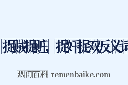 捉贼捉赃，捉奸捉双反义词是什么意思的图片